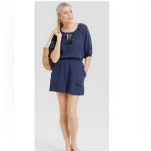 Knox Rose navy romper